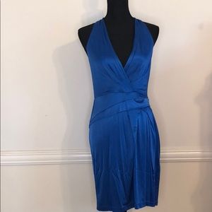 BCBG Max Azria Dress In Royal blue satin.